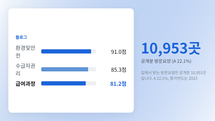 방문요양 영역별 평균 점수