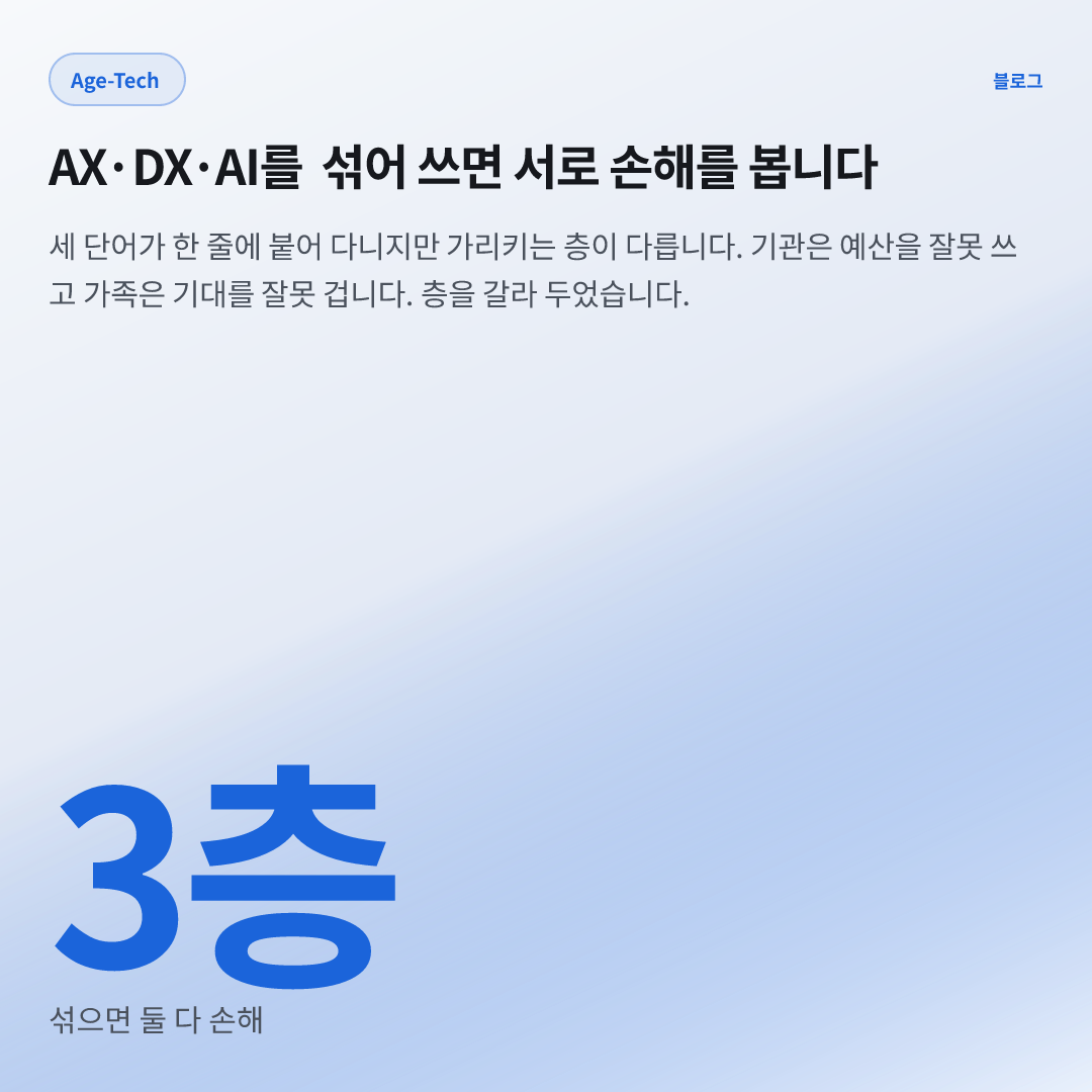 3층 — 섞으면 둘 다 손해